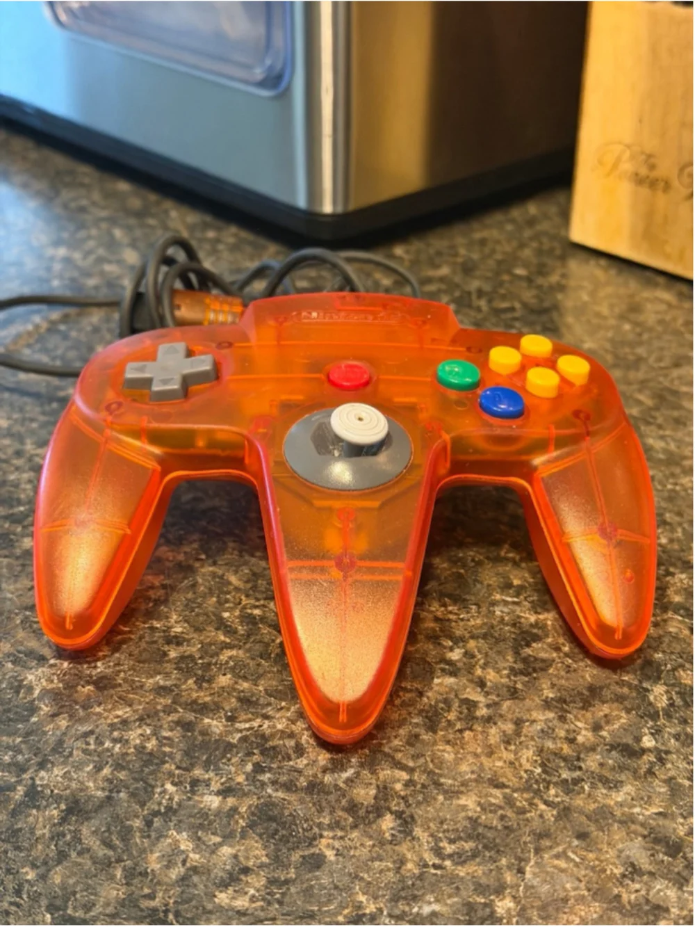 Fire Orange Nintendo 64 Controller Authentic Original Funtastic